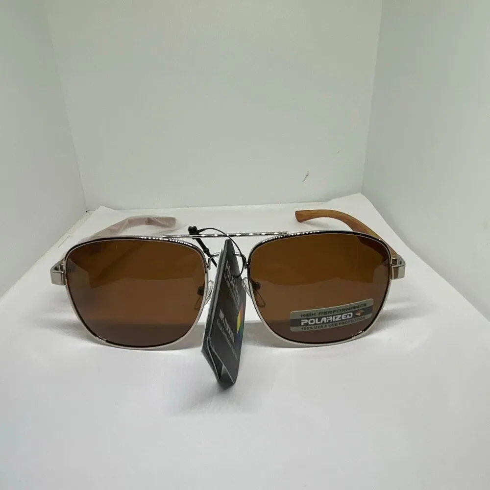 Manhattan Polarized Aviator Sunglasses UV400 – Metal Frame – New